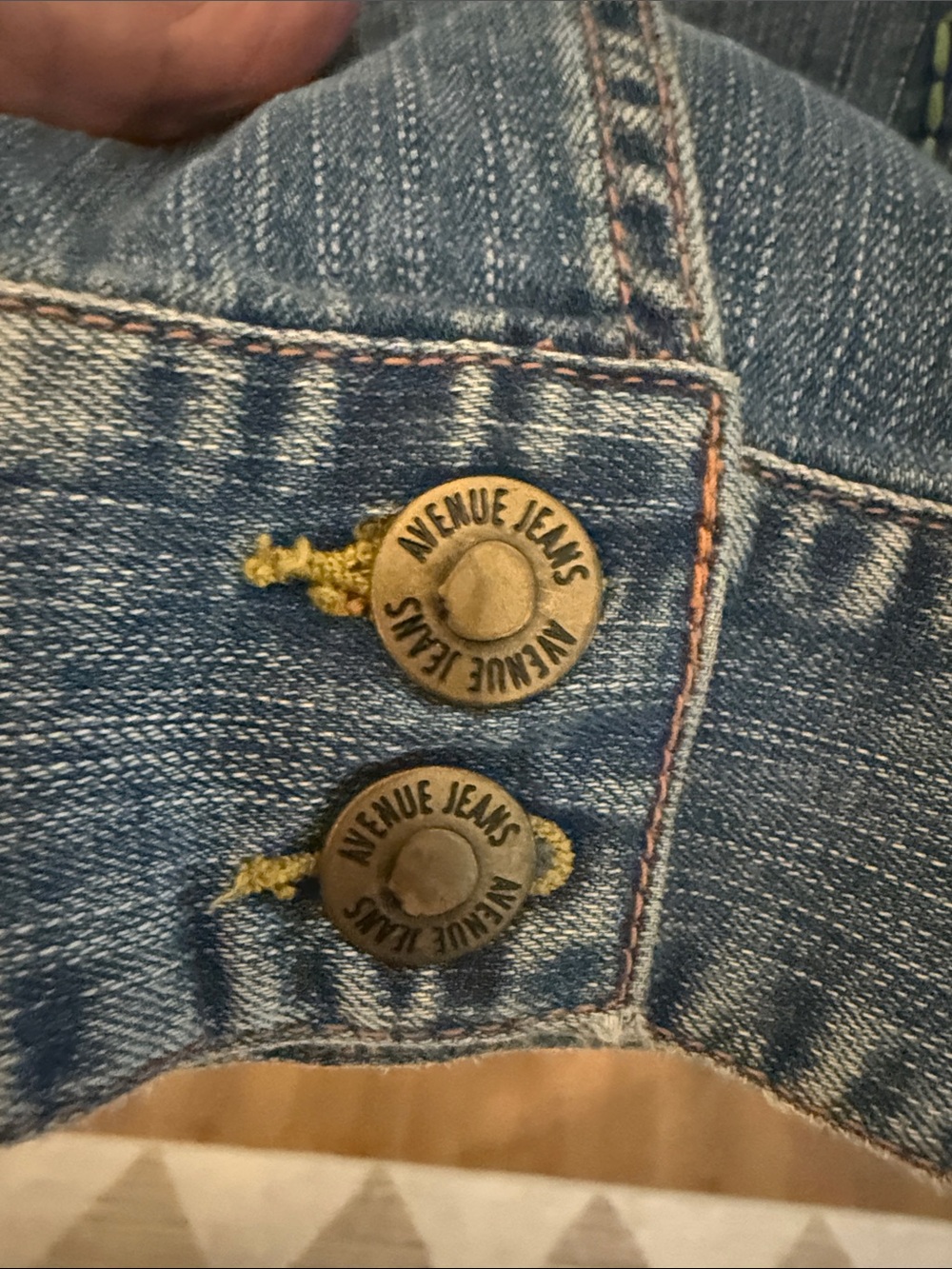 Avenue Art From the Heart Embroidered Light Wash Denim Distressed Jean Jacket - Picture 9 of 12